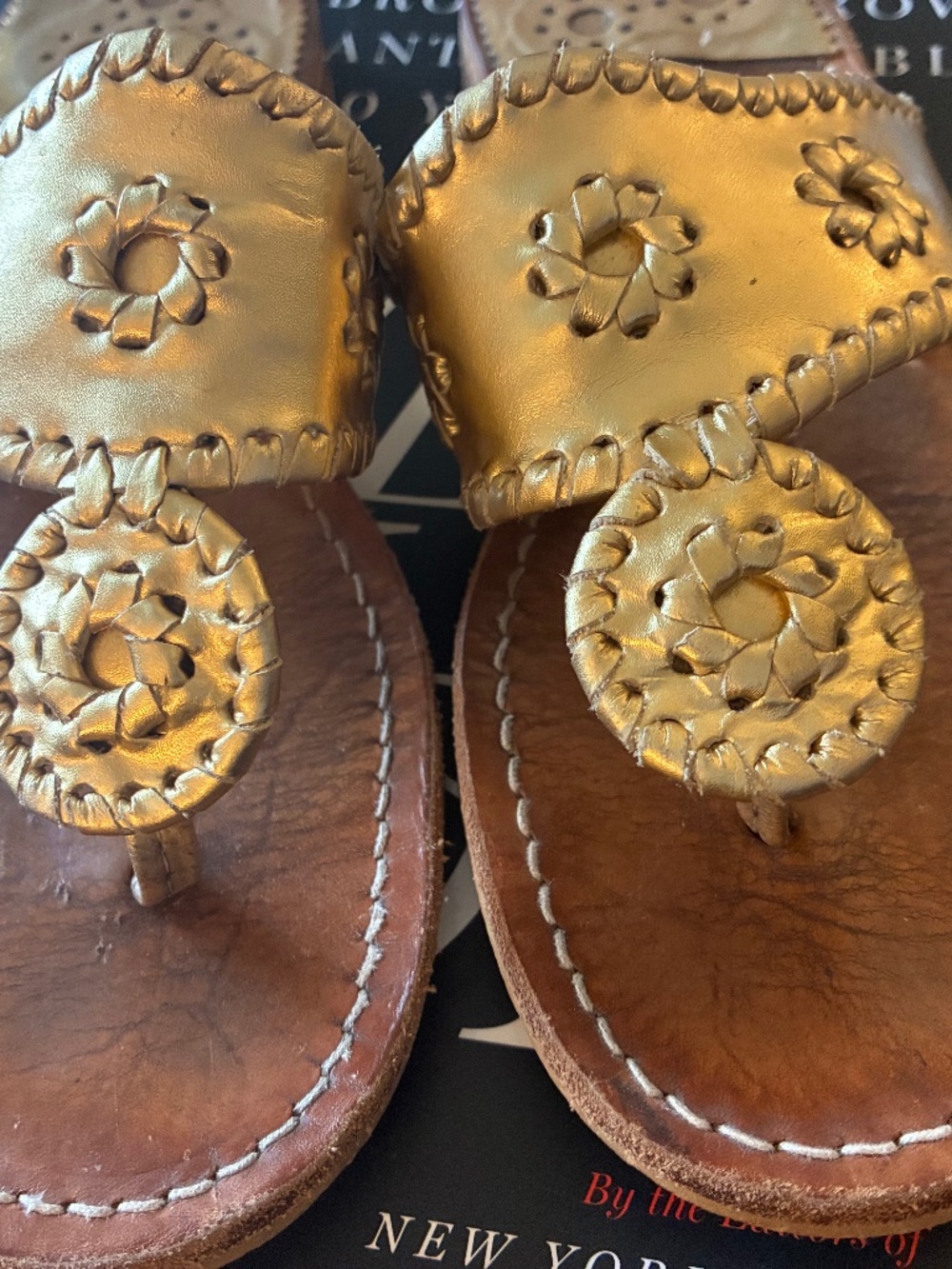 Classic Jack Rogers Sandals, Gold